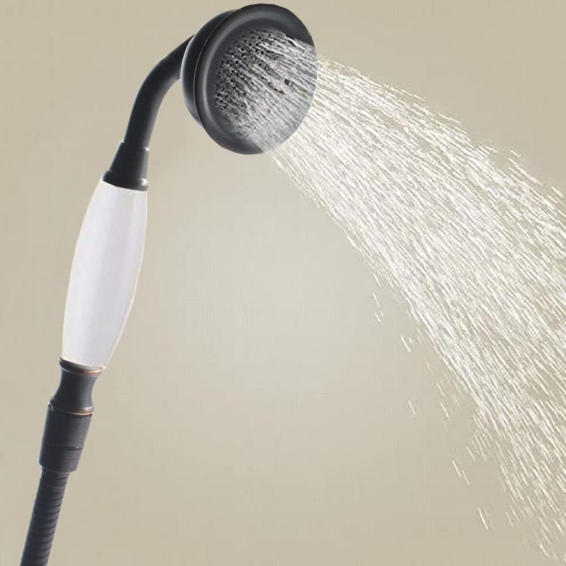 Oil Rubbed Bronze Vintage Telephone Handheld Shower Spray Ceramic Handle