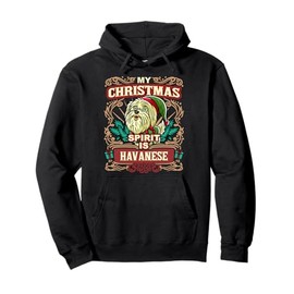 Havanese My Christmas Spirit Dog Santa Claus Elf Gnome Pullover Hoodie