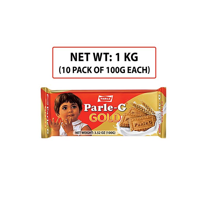 Parle-G Gold Biscuits, 1 KG (10 pack of 100g)