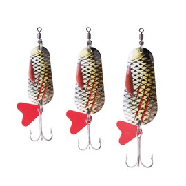 Zite Fishing Blinker Set 16 g / 26 g / 34 g – Pike Lures Pike Blinker Zander Bait Bass Fishing Lure – Predator Fish Bait Set – Spoon Blinker Fishing (Roach)