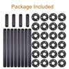 MUZIK 3-Tier Industrial Pipe Table Leg Set, Iron Base Legs
