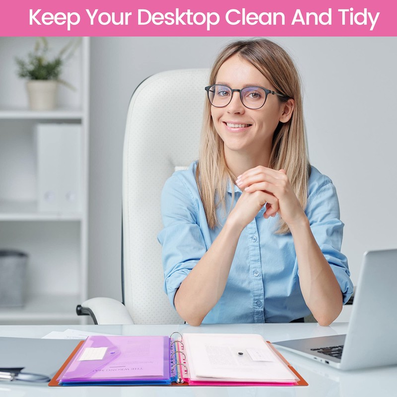 TOOELMON Document Folder A4, Pack of 12 Premium Transparent Document