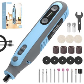 Schtumpa Cordless Rotary Tool Kit, 8V Rotary Tool, 5 Variable Speed, 5000-30000RPM, 2.0Ah Battery, Upgraded Accessories, for Carving, Engraving, Sanding, Polishing, Cutting, Crafts and Pet Nails