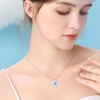 TANGPOET Daisy Necklace Gifts for Women 925 Sterling Silver Blue