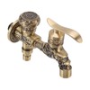 Water Tap 2 Handles 1 Hole Oil Rub Antique Dragon