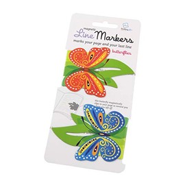 Line Markers (Butterflies/Schmetterlinge) - Magnetische Lesezeichen - 2er Set: Markiert die Zeile auf der Seite