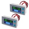 2PCS Battery Meter 10-100V 12V 36V 24V 48V Digital Battery