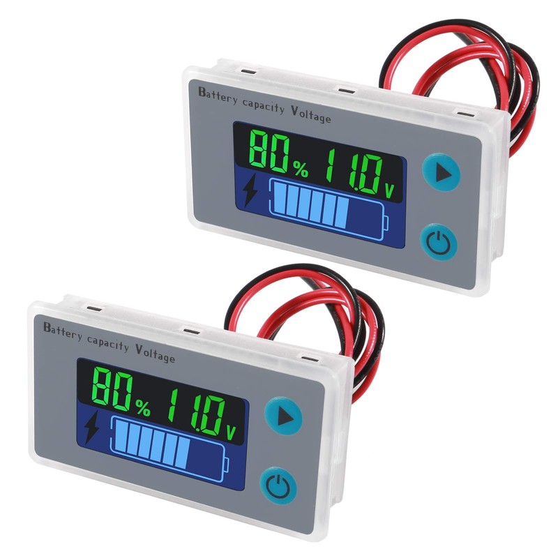 2PCS Battery Meter 10-100V 12V 36V 24V 48V Digital Battery
