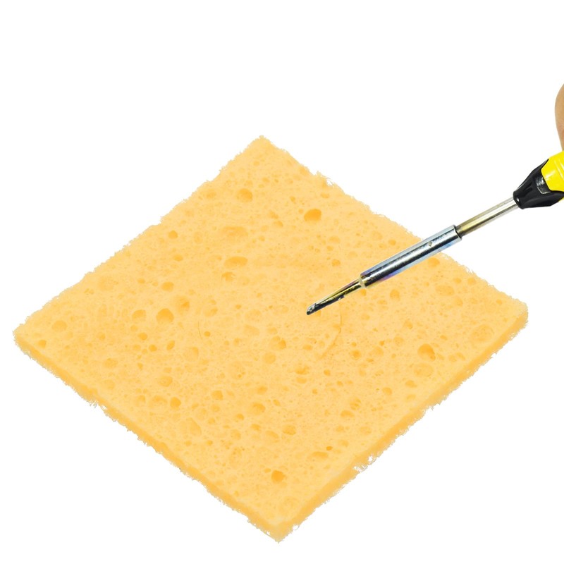 sourcing map 6pcs Soldering Iron Cleaning Sponge 2.36" x 2.36"