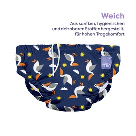 Bambino Mio Revolutionary Reusable Swim Nappy for Babies and Toddlers, Boys and Girls, Whale, L, 1–2 Years