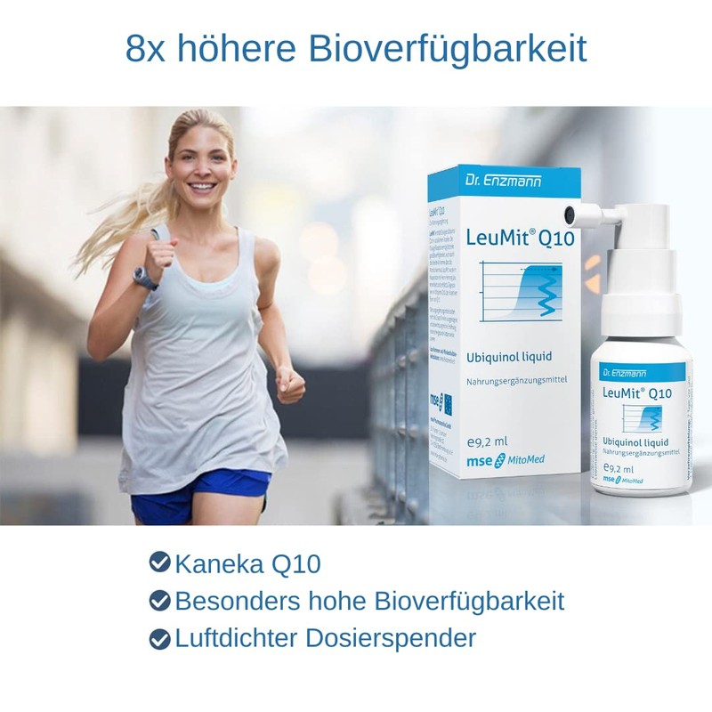 LeuMit Ubiquinol Liquid (9.2ml) Vegan & High Dose Kaneka Coenzyme
