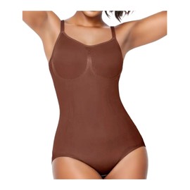 CURVEEZ Bodysuit for Women Tummy & FUPA Control Shapewear Seamless Sculpting Panty Full Bust Body Shaper Compression Tank Top