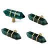 JEREVER 4 Pack Hexagonal Crystal Knobs Wire Wrapped Glass Brass