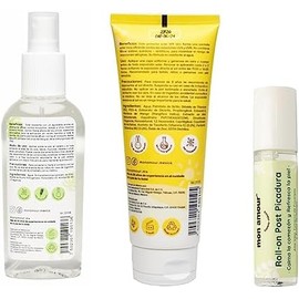 Set Protección Total Incluye Bloqueador solar 120ml, Repelente para mosquitos 125 ml y Roll-On Alivio Post Picadura de Insectos Mon Amour