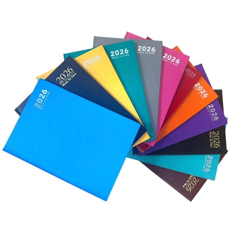 Orbitron 2026 A4 Week To View Diary Hardback Personal Organiser