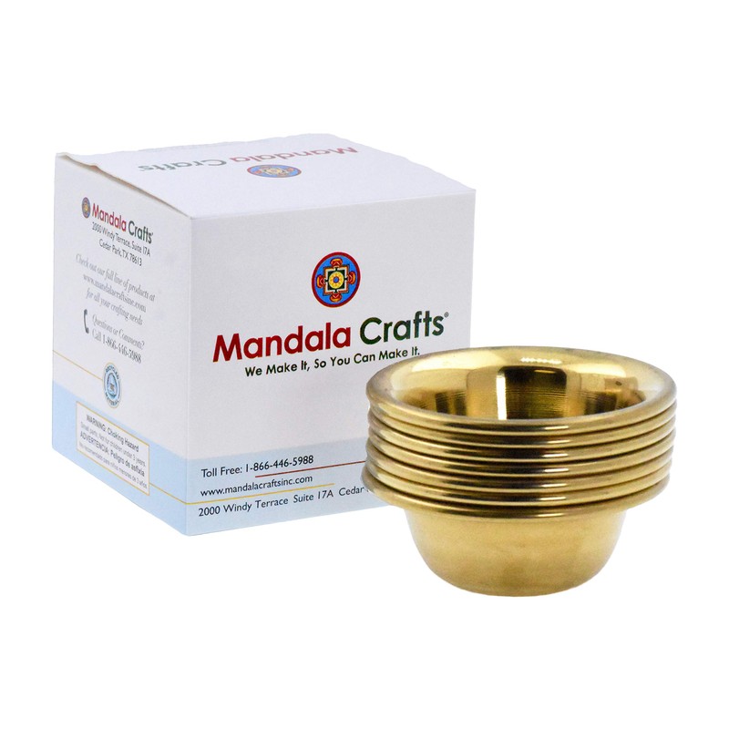 Tibetan Brass Handmade Offering Bowl Set of 7