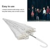 Lace Wedding Umbrella Romantic Embroidery Flower Bridal Umbrella Ergonomic Handle