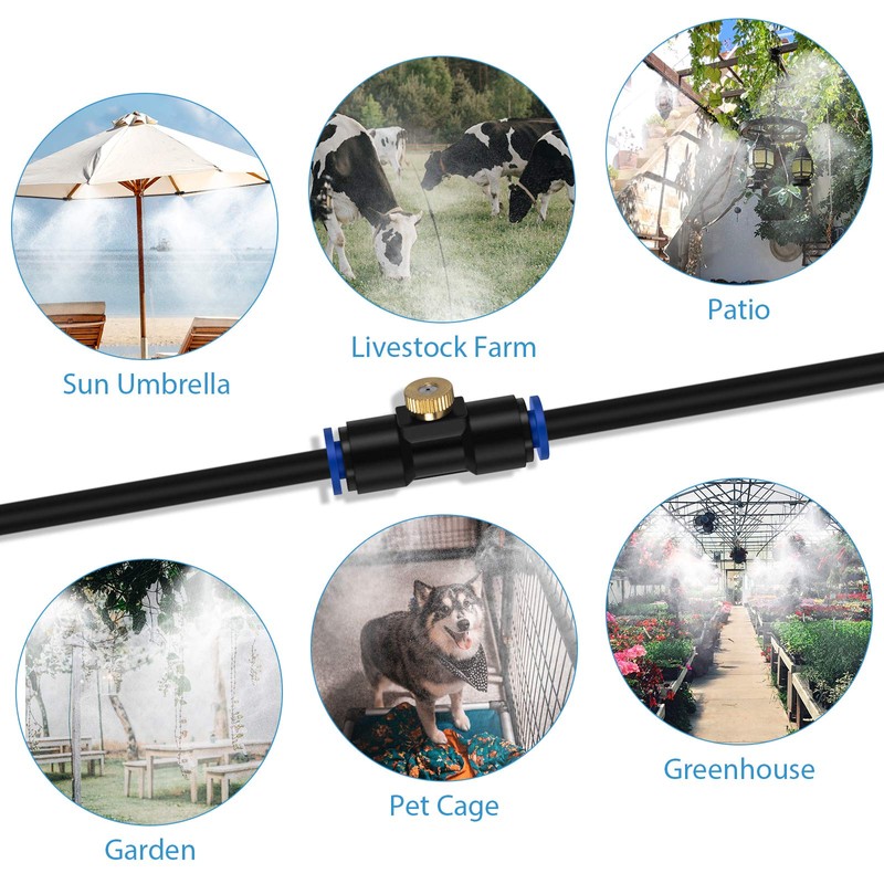 lifeegrn Misting Cooling System, Outdoor Misting System for Patio, 60