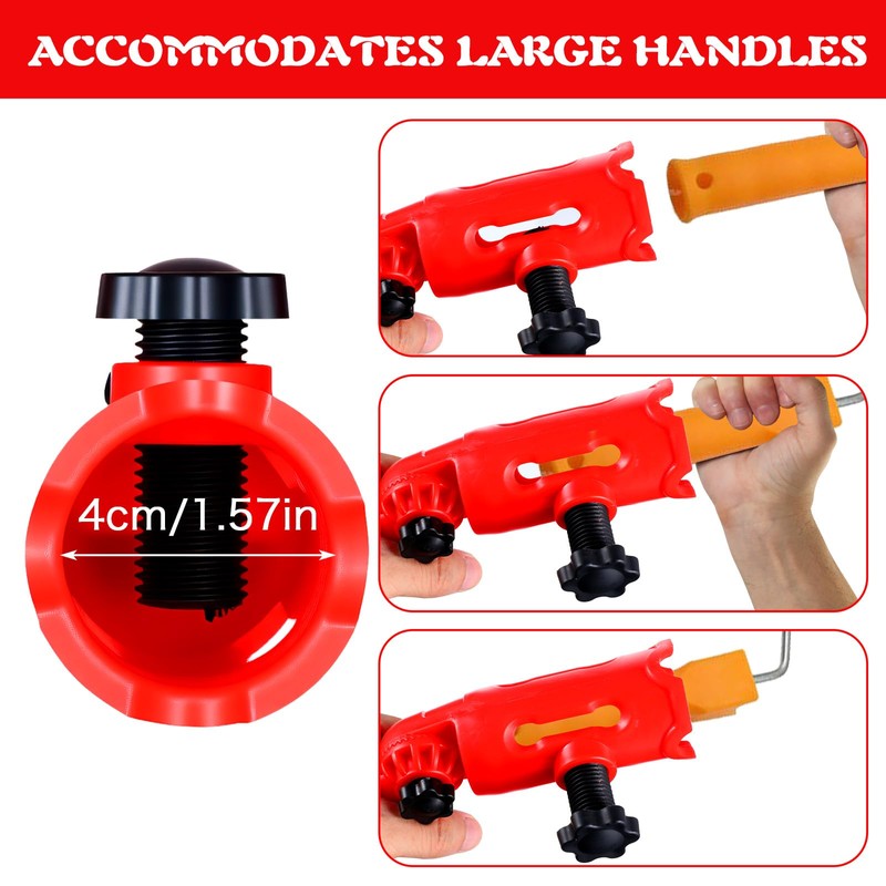 TIESOME Multi-Angle Paint Brush Extender for High Ceiling, Extension Pole