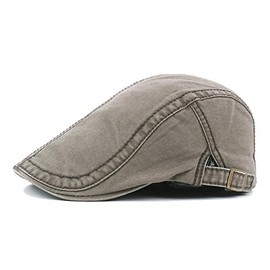Quanhaigou Unisex Denim Newsboy Hats Flat Ivy Gatsby Cabbie Driving Berets Hat Cotton Dad Cap for Men Women (Army Green)