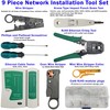 9-in-1 Network Toolkit with RJ45 Ethernet Crimping Tool, Punch Down