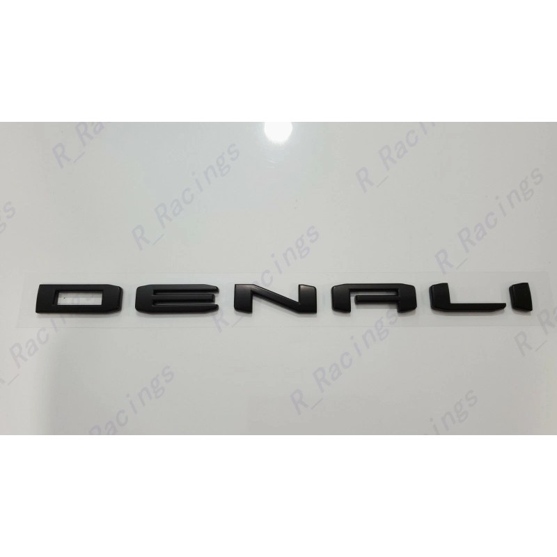 GMC 1pc Matte Black Rear DENALI Emblems Letters Fit 2021-2023