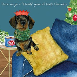 Wire Haired Dachshund Christmas Card – Charades