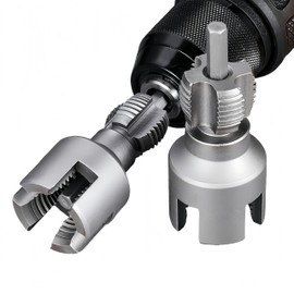 2025 New Integrated Internal & External Pipe Threading Tool Kit, CR-V Chromium Vanadium Steel, for 1/2'' & 3/4'' Pipes, Electric Drill Compatible PVC Threader (1/2''+3/4'')