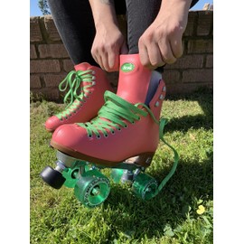 Moxi Beach Bunny Roller Skates for Women - Colorful, Precision-Fit Skate with High-Rebound Wheels, Moisture-Wicking Lining & Padding, Roller Skates, Watermelon - 6