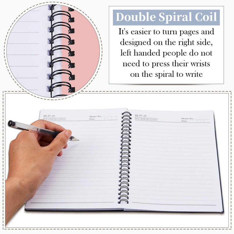 Lewtemi 6 Pack Small Left Handed Notebook 8"x5" Lefty Spiral