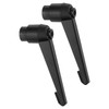 sourcing map 2Pcs M12 Adjustable Knobs Handle Female Thread Push