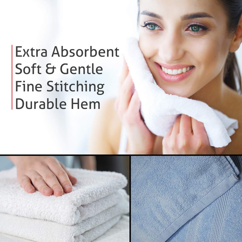 Makooz 10 Flannels Face Cloth Pack - 500 GSM 100%