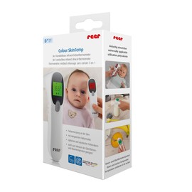 Colour SkinTemp 3-in-1 Contactless Infrared Fever Thermometer for Accurate Forehead Measurement in Babies and Children