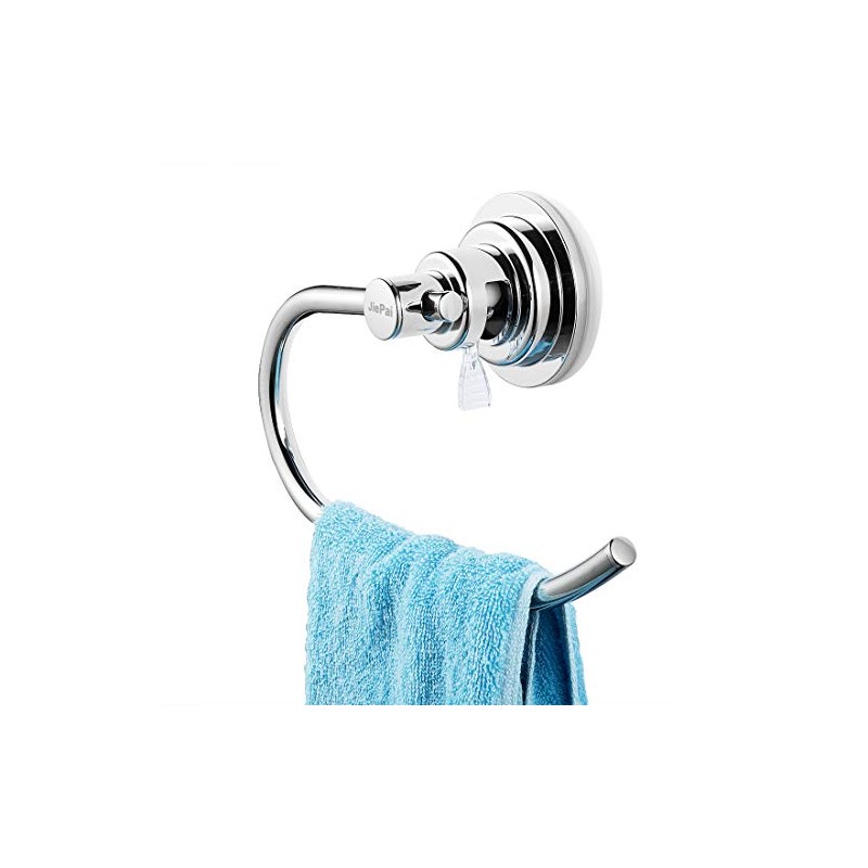 Modern Vacuum Suction Towel Holder for Bathroom - Chrome
