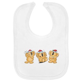 Azeeda 'Christmas Koalas' Soft Cotton Baby Bib (BI00061865)