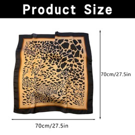 MAIRY Bandana Large Square Satin Headscarves Hair Scarves Silk Accessories Classic Patterned Squares Beach Wrap, GB070427