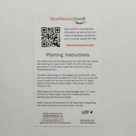 New Mexico 6-4 Chile Seeds from Hatch New Mexico | 40+ Seeds | Mild Heat 6-8” Peppers | Produced for 2026