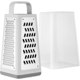 ZWILLING Z-Cut Tower Multifunctional Box Grater, Faster Grating Technology, Cheese Grater, Zester, Garlic grater, Slicer, Rasp Grater and more, Gray