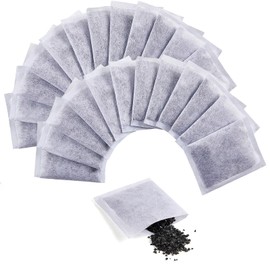 Hopeas 24pcs Activated Charcoal Water Filters, Coconut Shell, Chemical-Free, Odor Absorbing, Carbon Filter Replacements for Distillers, One Year Supply