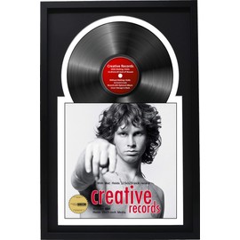Creative Picture Frames 16" x 24" Jukebox Record Frame and Double Black-White Matting Displays Album Cover with 33 Vinyl LP