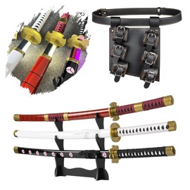 Adust Lighting Up Roronoa Zoro Sword Illuminated Anime Sword, Zoro Cosplay Costume 41 inch Overall, Japanese Zoro Katana Samurai Sword for Cosplay