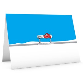 STREET SANTA - Paddleboard Christmas Card - Large A5 Card Size - Funny Watersport SUP Greeting Cards - Made in the UK - Santa struggling to pump up SUP - For Paddling Friend Buddy