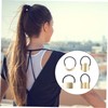 Beavorty 4pcs Metal Hair Ropes Ponytail Holders Women Fashion Headdress
