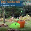 Plastic Leaf Rake with Adjustable 73'' Handle-Lightweight&Anti-Break Nylon Head,16.5'' Wide