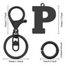 Dabihu Initial Letter Keyring for Women Men Alphabet Keychain Stainless