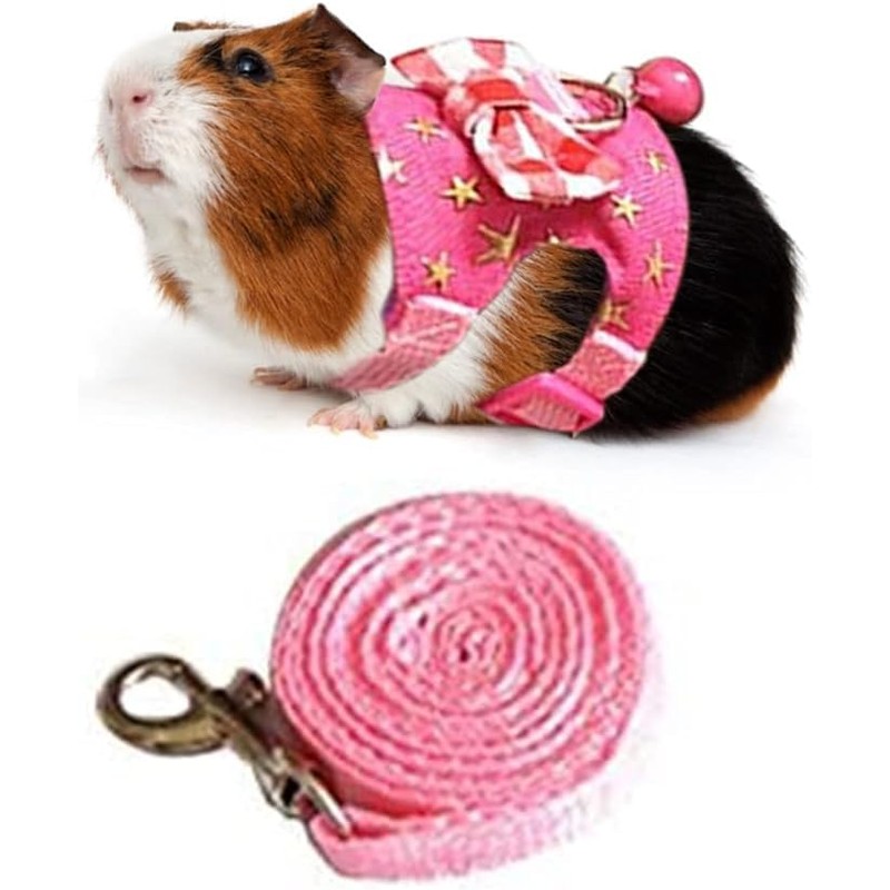 Hamster Leash & Harness On-The-Go Tow Rope Adjustable Anti-Lost Chest