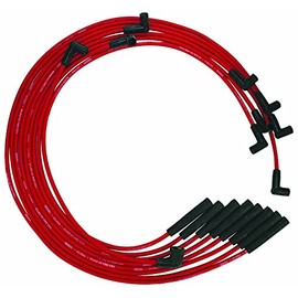 Moroso 52060 Ultra Series Red Spark Plug Wires, Mopar Chrysler 361/383/400/440, Straight Plug Ends, HEI Distributor
