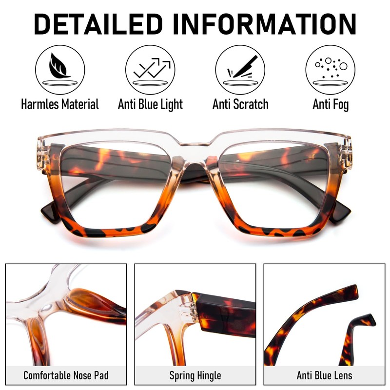 KoKoBin 6 Pack Oprah Style Reading Glasses for Women? Oversize