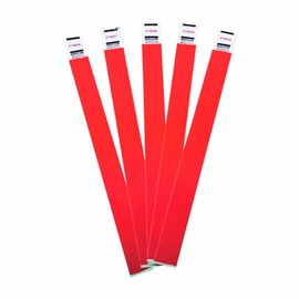 ADVANTUS Crowd Management Tyvek Wristbands, Sequentially Numbered, Red, Pack of 100 (75441)