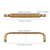 Asidrama 10 Pack 5 Inch(128mm) Brushed Antique Brass Kitchen Cabinet